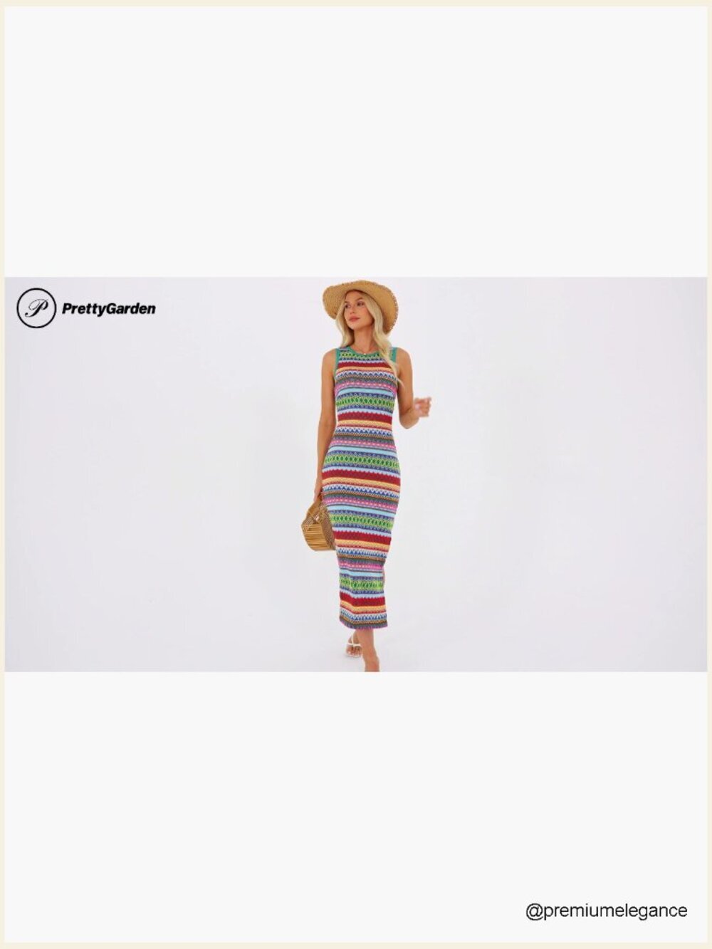 Sleeveless Maxi Dress, Bodycon Fit, Side Slit, Casual Long Dress - Picture 7 of 7